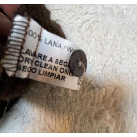 Marilu Women Wool Embroidered Lace Trim Blazer Jacket Size S/M Brown Boho Floral - Picture 6 of 8